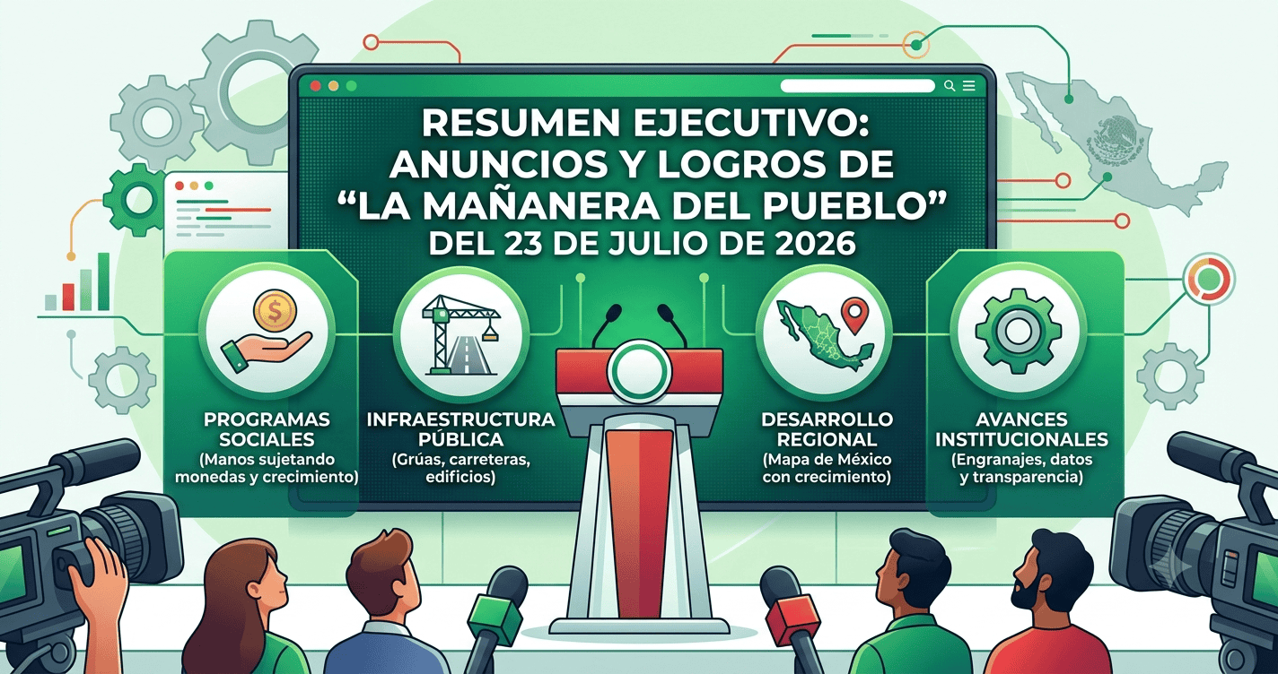 Conferencia de prensa La Mañanera del Pueblo del 23 de julio de 2026